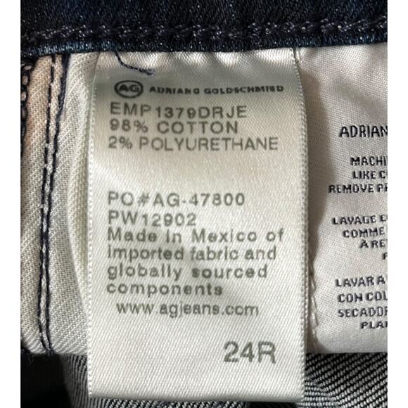 AG Adriano Goldschmied jeans The Farrah Skinny high rise dark blue size 24 - Picture 6 of 7